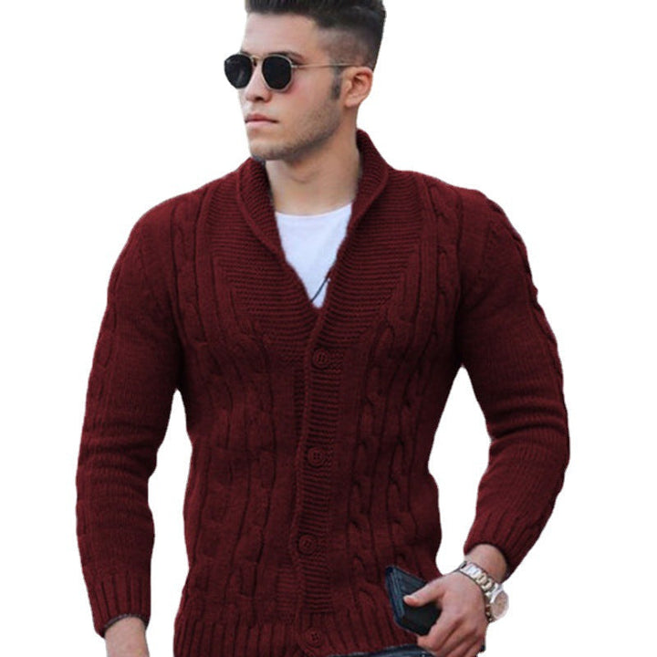 ELENA HARPER™  |  TEXTURED KNIT CARDIGAN FOR MEN