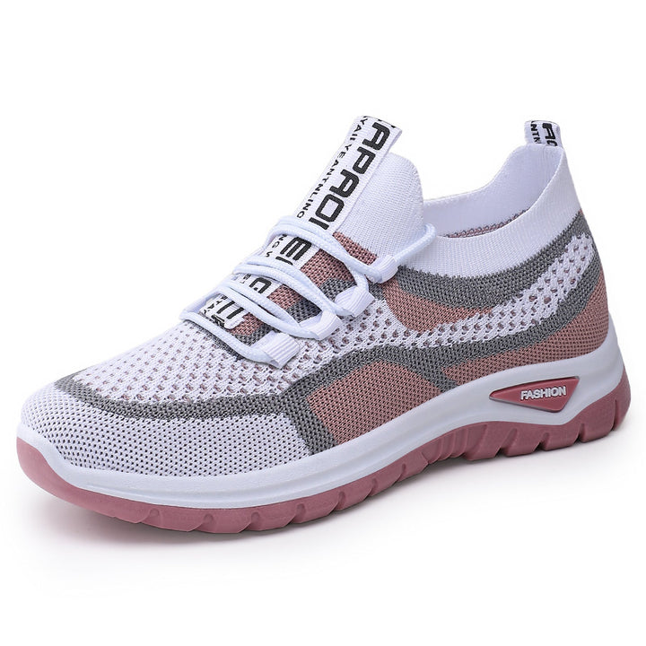 Women's Breathable Mesh Running Shoes with Elastic Lacing EB