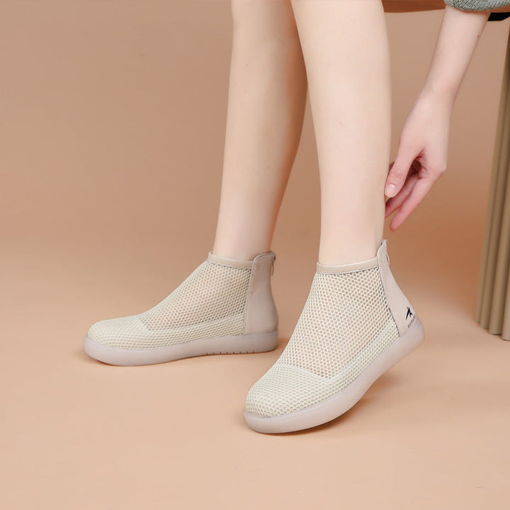 Women's Breathable Mesh Ankle Boots with Non-Slip Sole EB