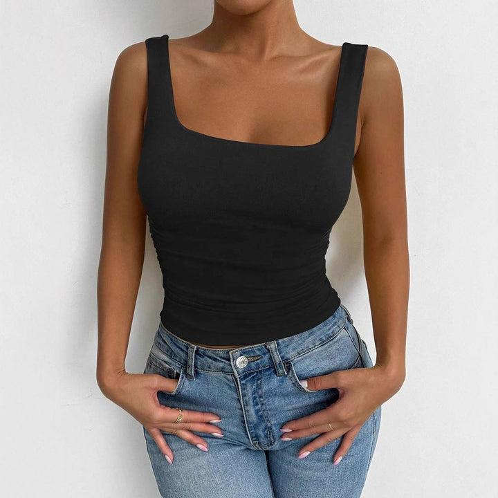 Women's Slim Fit Square Neck Top – Elegant & Versatile
