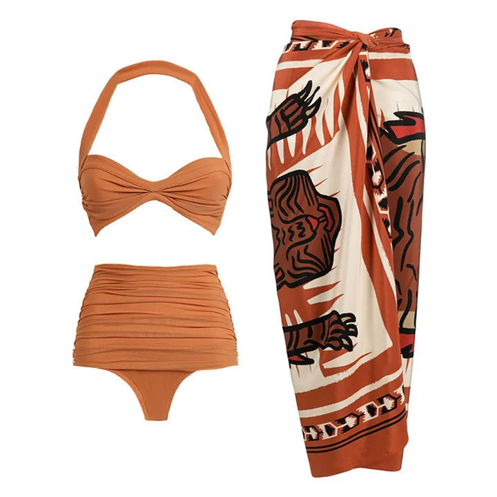 Women's Swim Outfit with Asymmetrical Design EB