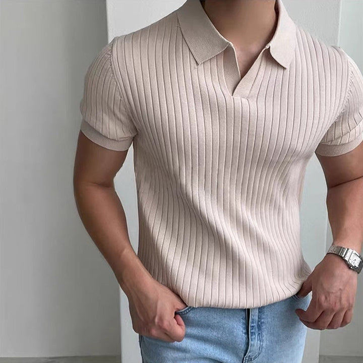 Textured Mesh Summer Shirt for Men - Elena Harper