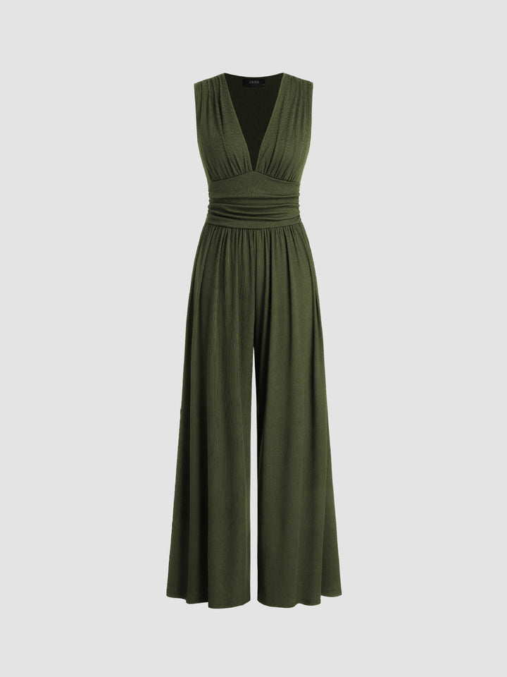 Charity Elegant Sleeveless Wide-Leg Jumpsuit - Elena Harper