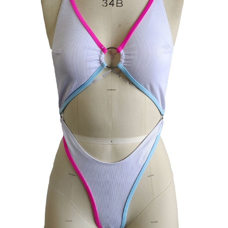 Women's Swimsuit with Seductive Cut-Out and Fashionable Accents EB