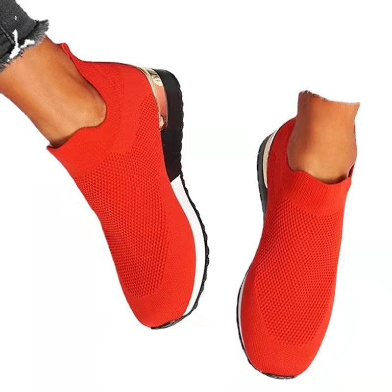 Women's Breathable Slip-On Sneakers with Fashionable Design EB