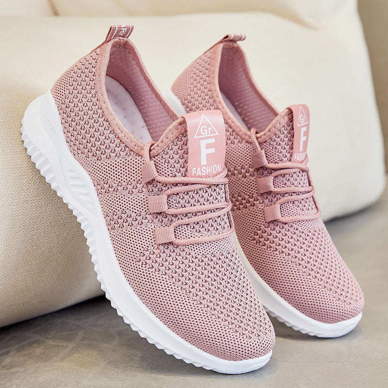 Women's Breathable Lightweight Sneakers with Elastic Upper EB