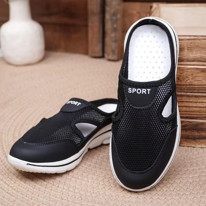 Women's Breathable Casual Shoes with Open Heel and Non-Slip Sole EB