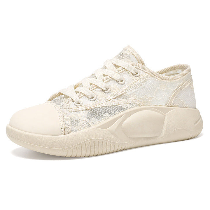 Women's Breathable Casual Sneakers with Floral Design and Flexible Sole EB
