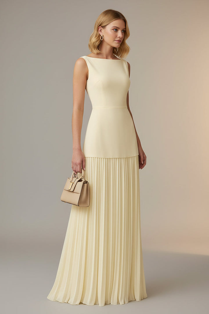 Women's Elegant Pleated Maxi Dress Set - Flowing & Versatile