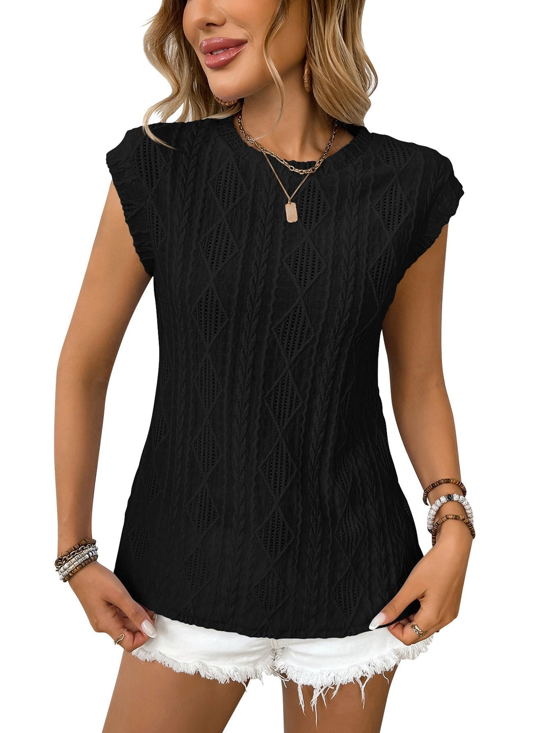 DELICE Lightweight Knit Chic Tee - Elena Harper