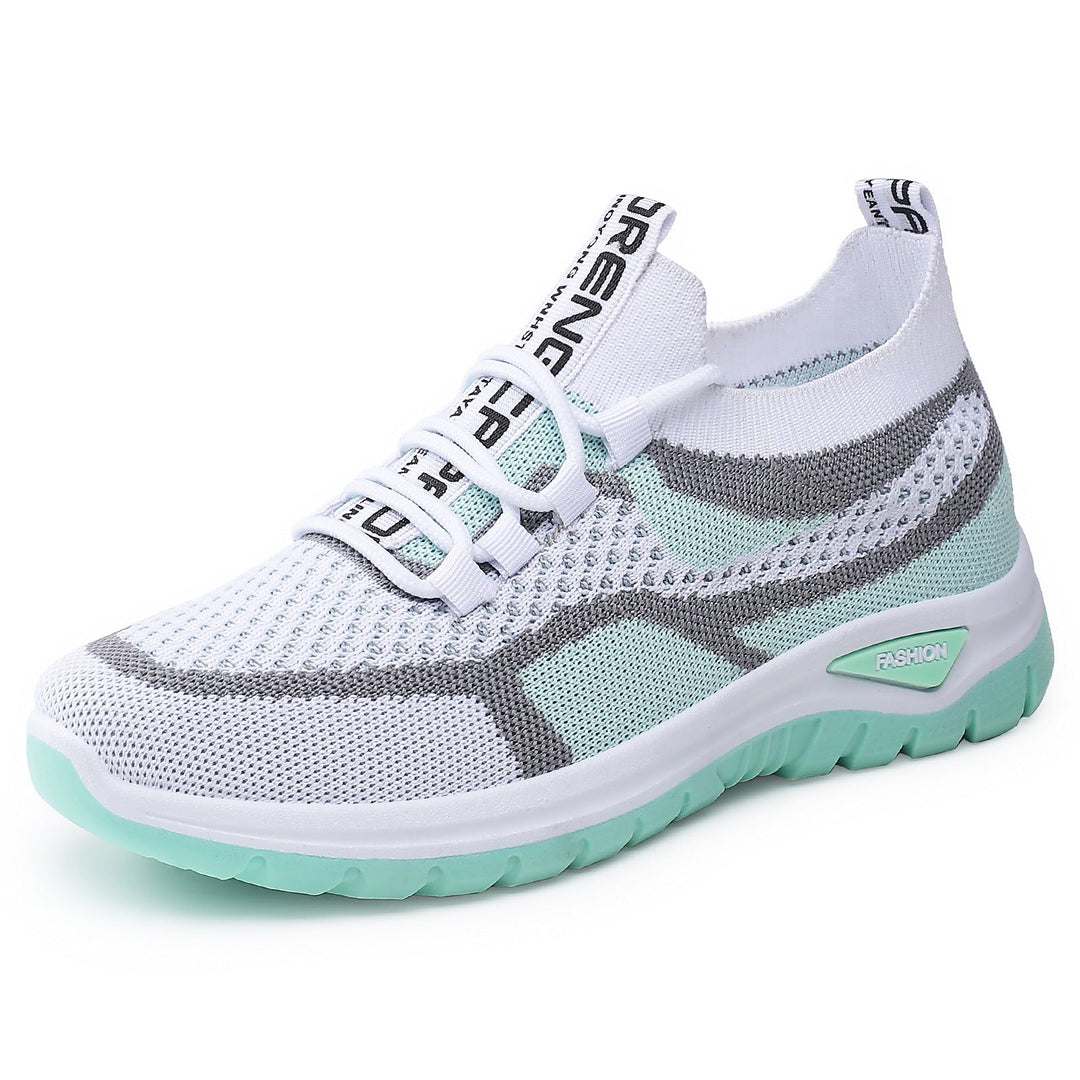 Women's Breathable Mesh Running Shoes with Elastic Lacing EB