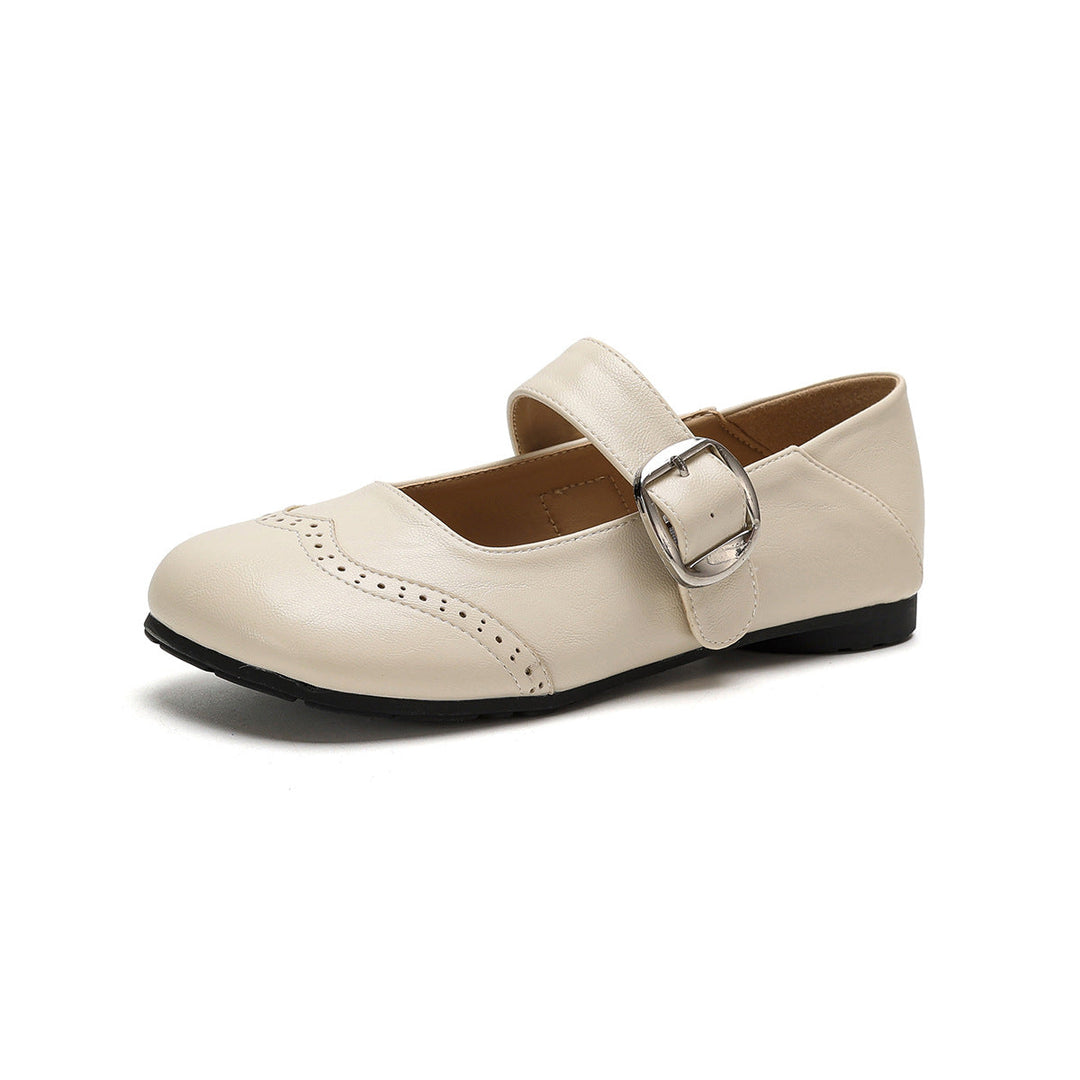 Women's Ballerinas with Adjustable Strap and Elegant Buckle EB