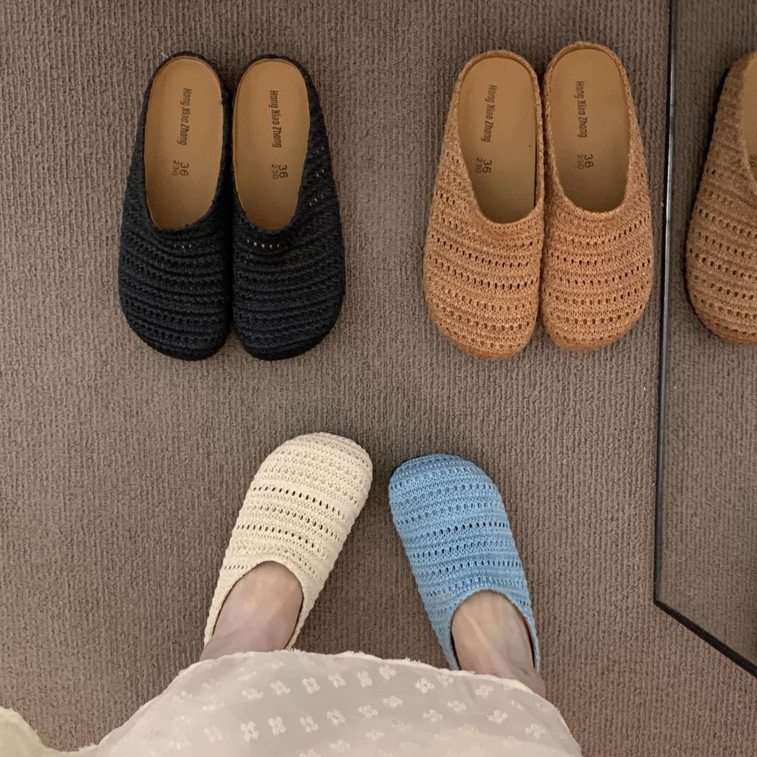 Women's Comfortable Slippers Made of Breathable Textile Material EB