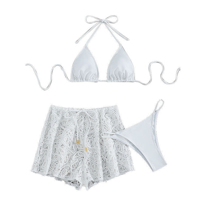 Women's Swim Shorts with Elegant Crochet Structure EB
