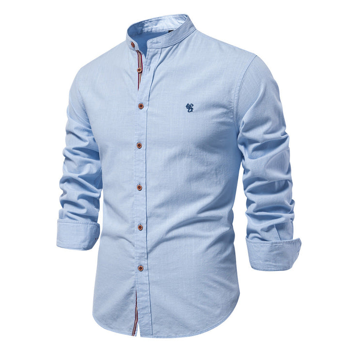 ELENA HARPER™  |  MENS MANDARIN COLLAR SHIRT