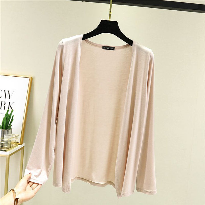 Women's Lightweight Open Front Long Sleeve Cardigan