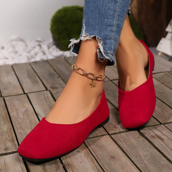 Women's Elegant Ballet Flats with Bow, Comfortable & Slip-Resistant