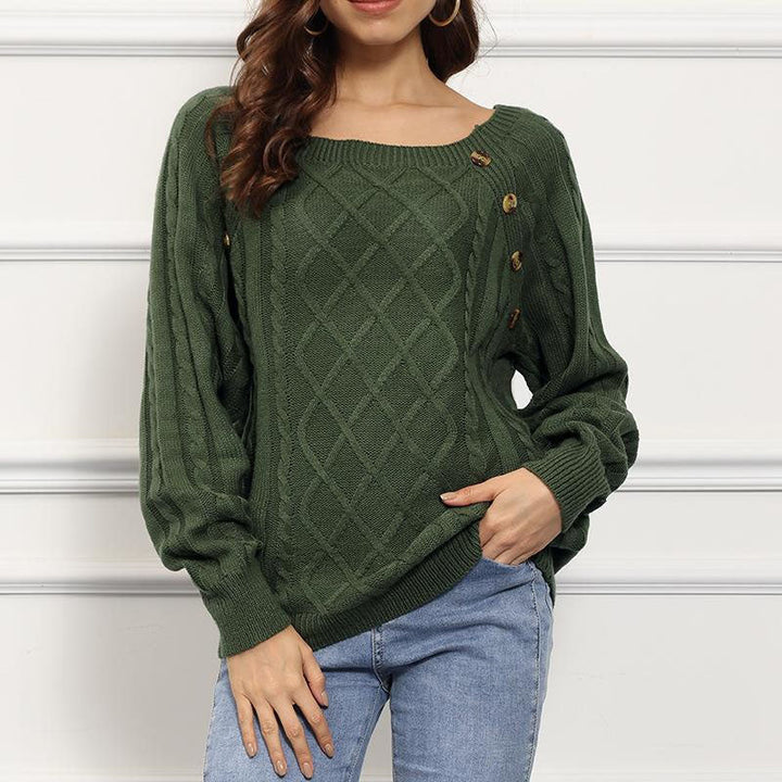 Casual Twisted Knit Pullover