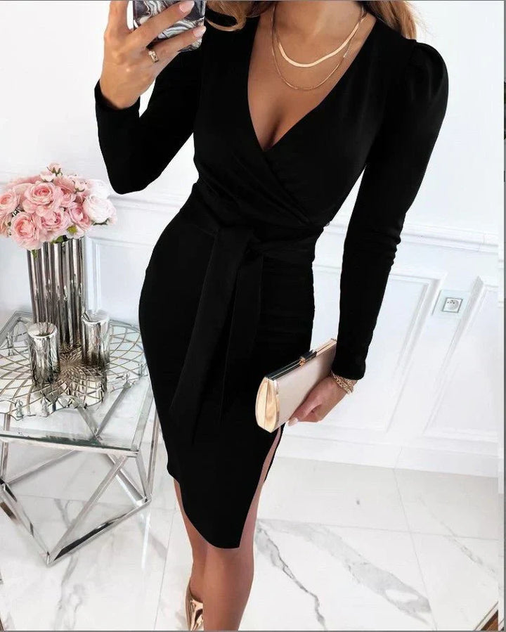 Monaco Elegant Midi Dress - Elena Harper