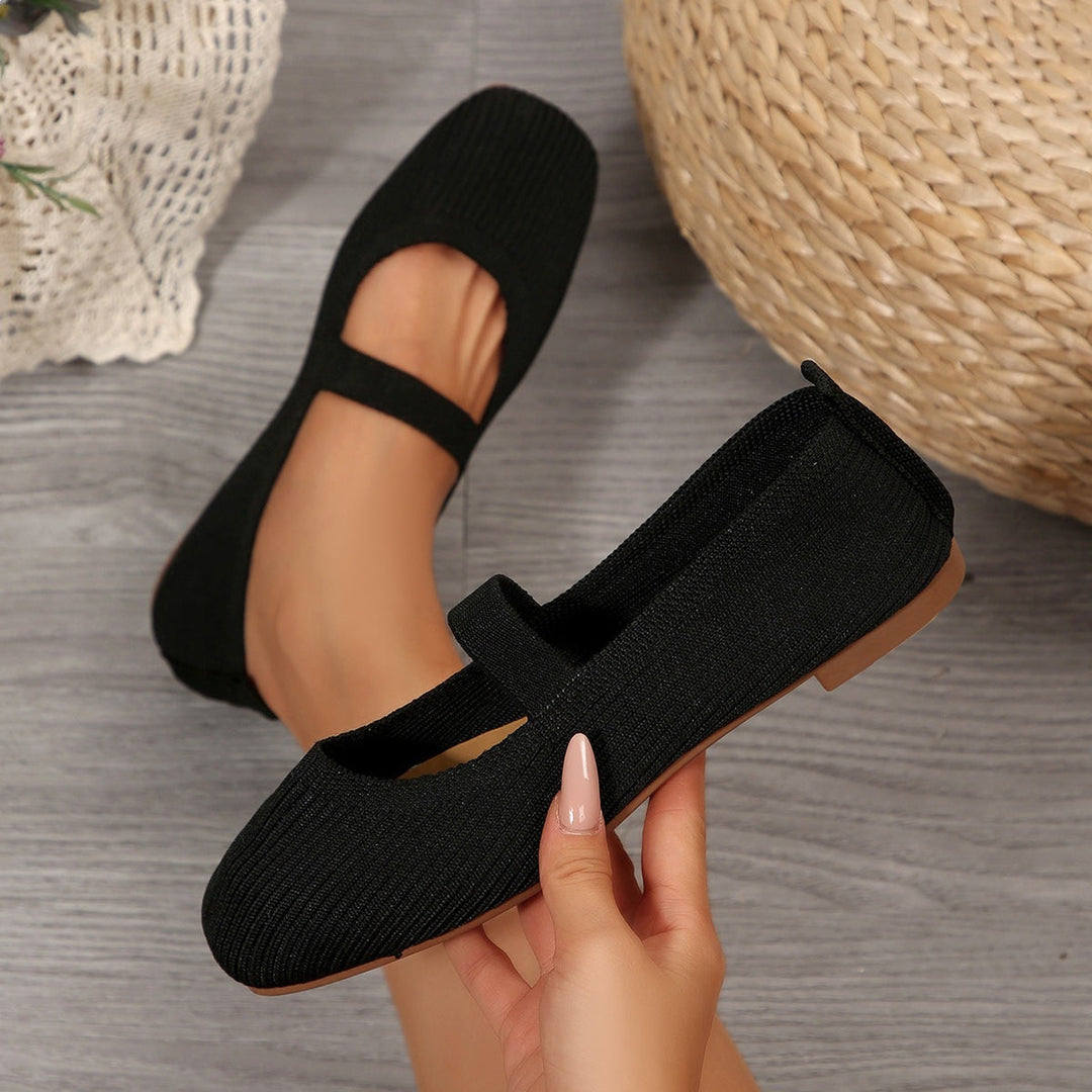 Women's Ballerinas with Adjustable Strap and Breathable Material EB