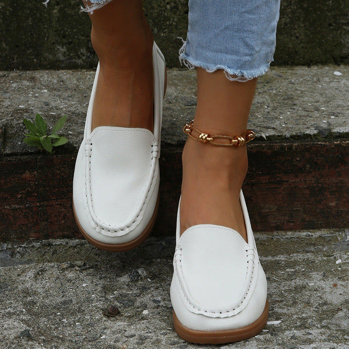 Women's Slip-On Loafers with Contrast Stitching