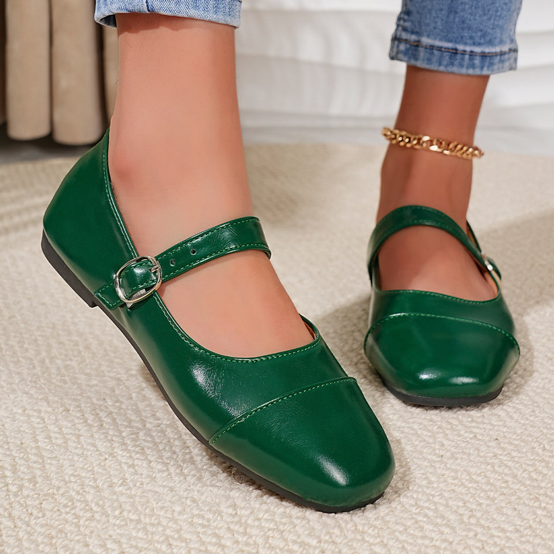 Ladies' Ballerinas with Adjustable Strap and Elegant Upper Material EB