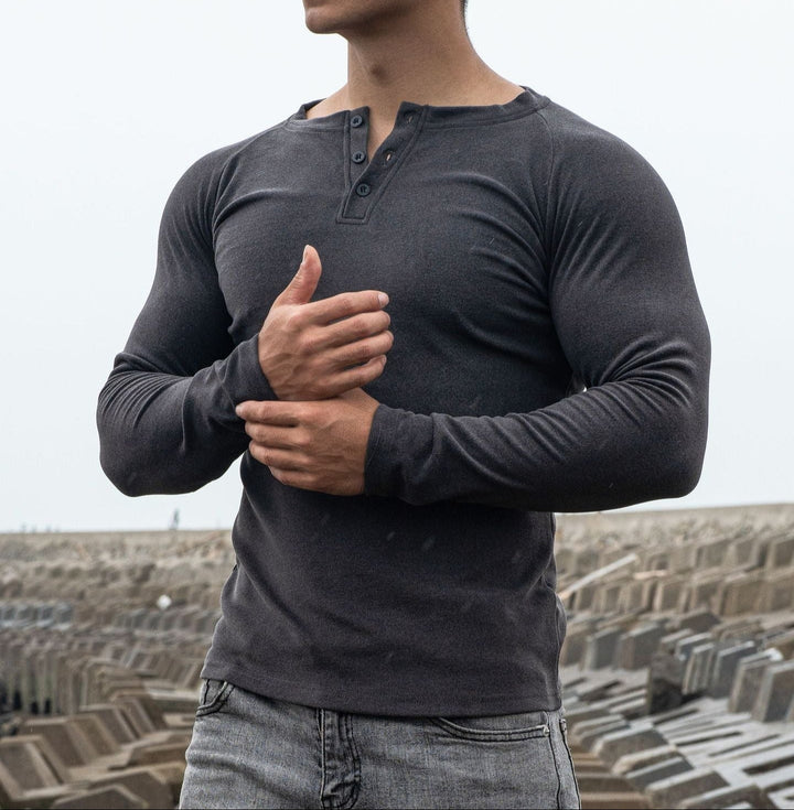 Men's Long Sleeve Fitted Shirt with Buttons - Darío