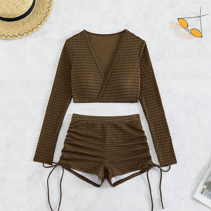 Women's Swim Skirt with High-Cut Top and Casual Design EB