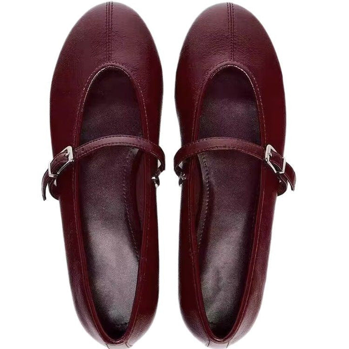 Ladies' Ballerinas with Adjustable Strap and Shiny Upper EB