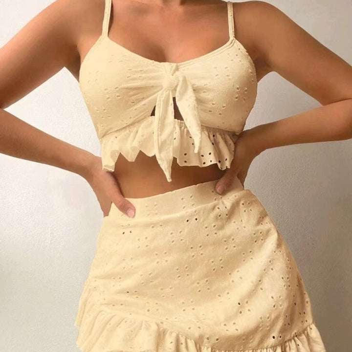 Women's Crop Top and Skirt Set Élanora, view 3 - Elena Harper