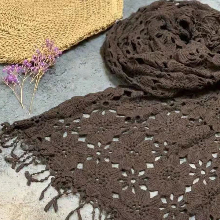Casual Flower Hollow Scarf