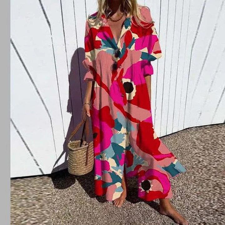 MINIMALIST FLOWING MAXI DRESS FOR WOMEN