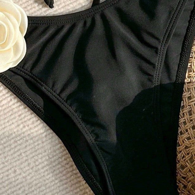 Women's Bandeau Bikini with Floral Details EB