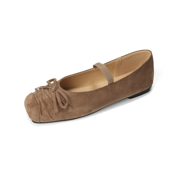 Women’s Ballerinas with Decorative Strap and Comfortable Folded Design EB