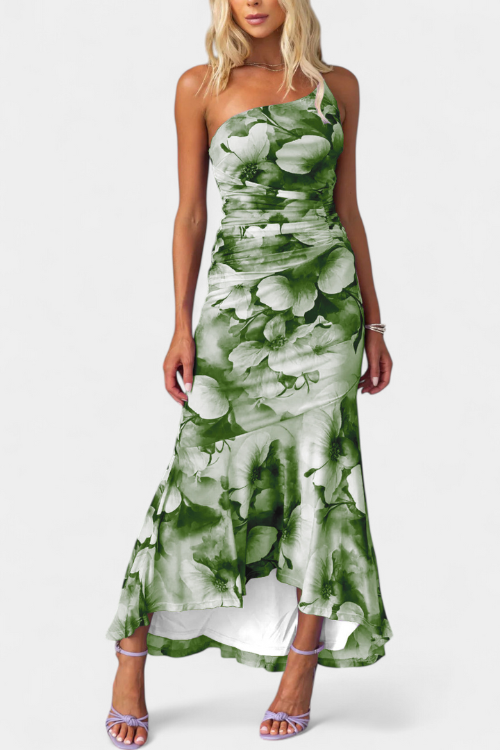 Abigail One-Shoulder Floral Dress