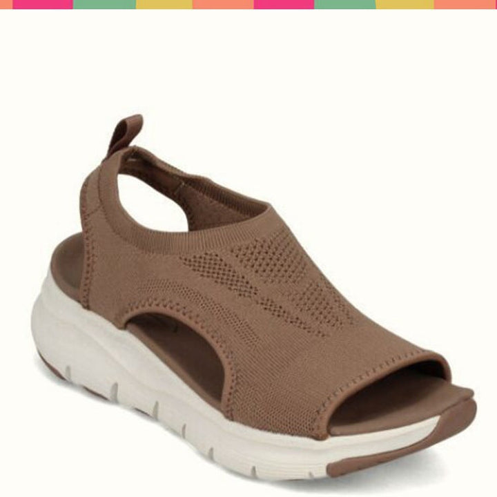 Women's Breathable Casual Sandals with Elastic Knit Upper EB