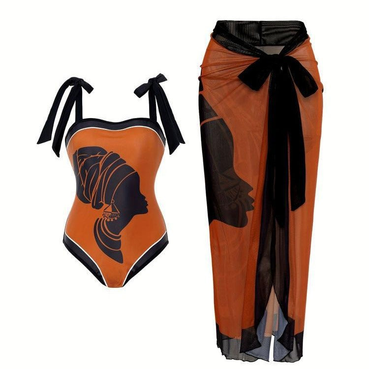 Women's Swimsuit with Airy Wrap Skirt EB
