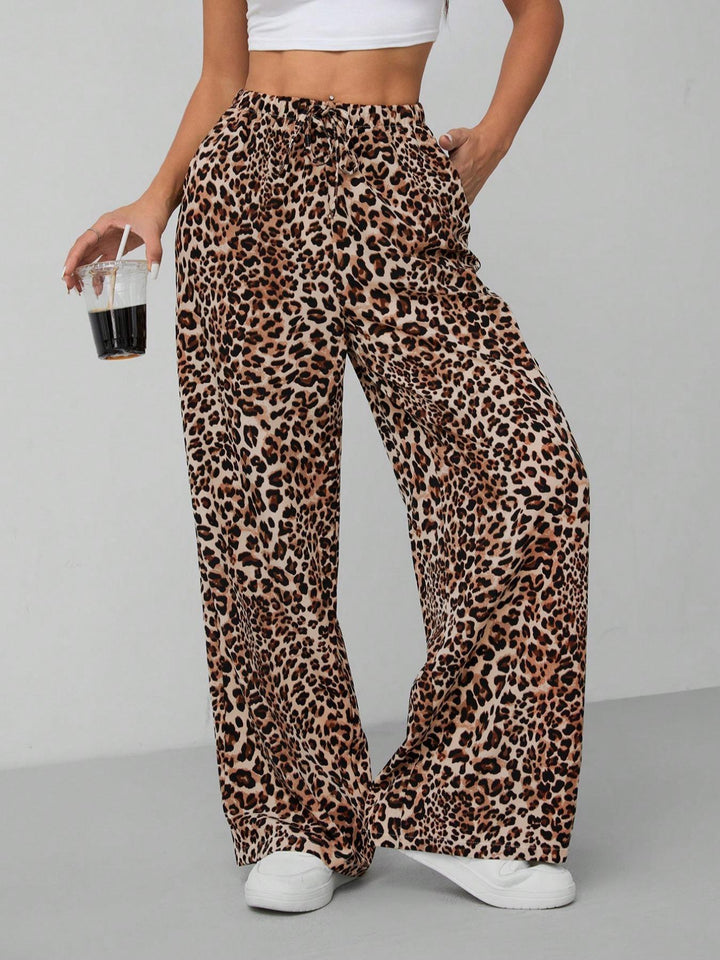 Women's Loose Fit Wide Leg Pattern Pants – Effortless Style & Comfort