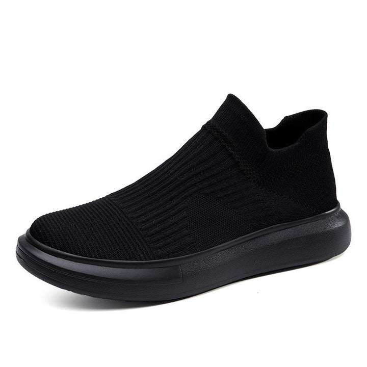 Ladies Comfortable Slip-On Sneakers with Breathable Upper Material EB