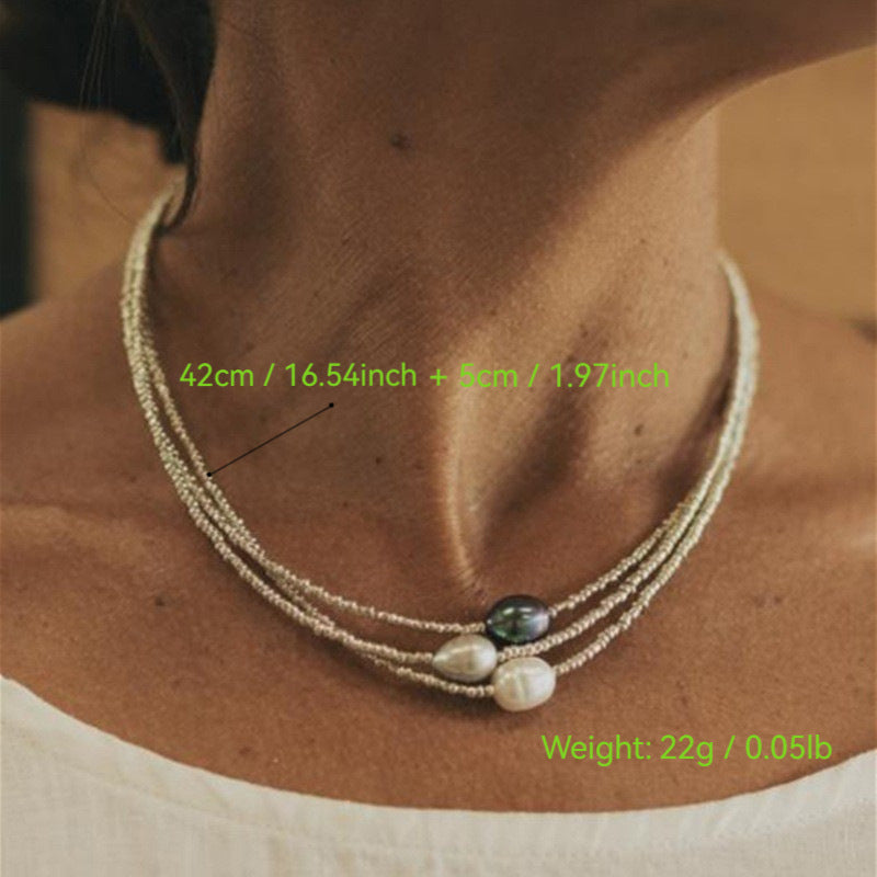 Vintage Bohemian Pearl Necklace