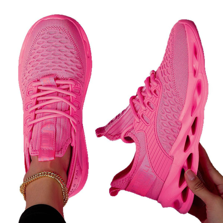 Women's Breathable Running Shoes with Elastic Upper and Non-Slip Sole EB