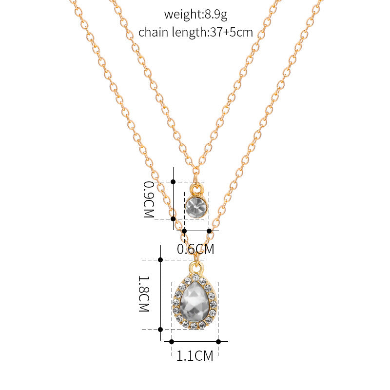 Vintage Water Drop Pendant Necklace