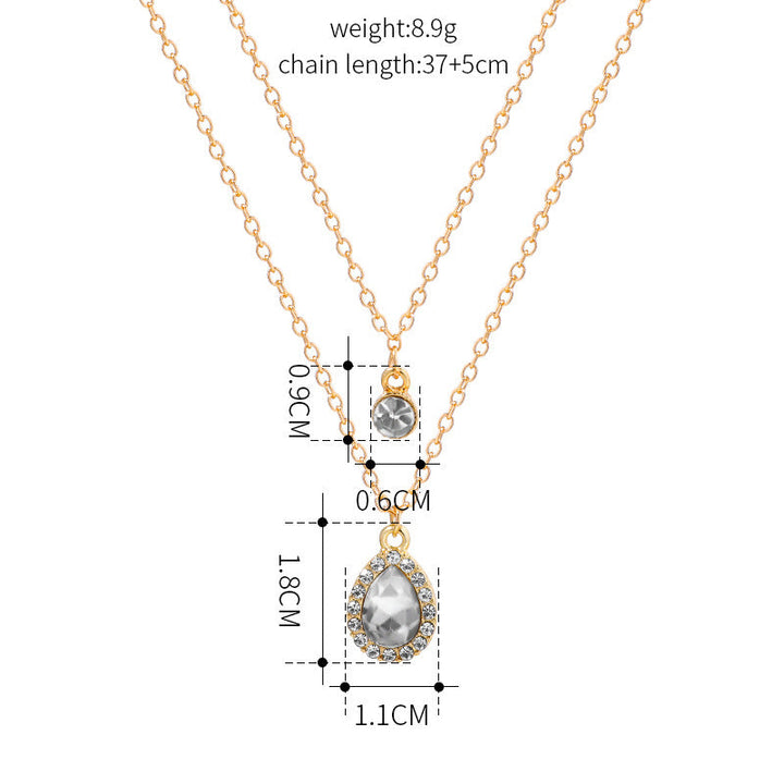Vintage Water Drop Pendant Necklace