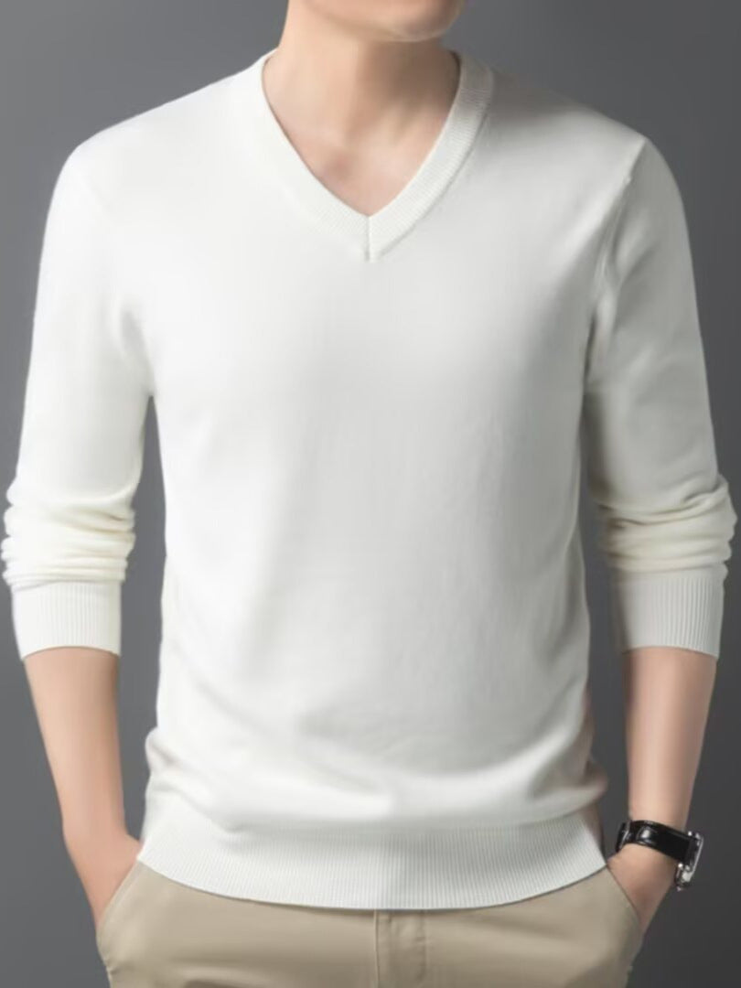 LAURENT MONACO | MEN'S V-NECK KNIT SWEATER