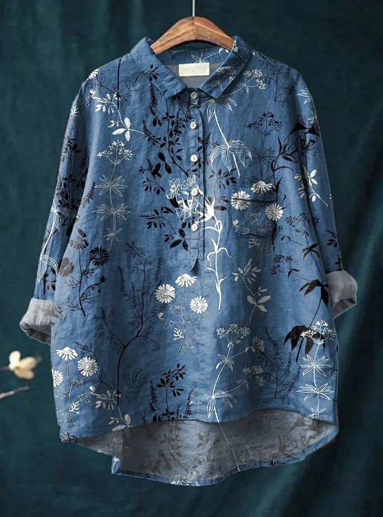 Caroline Elegant Floral Blouse - Elena Harper