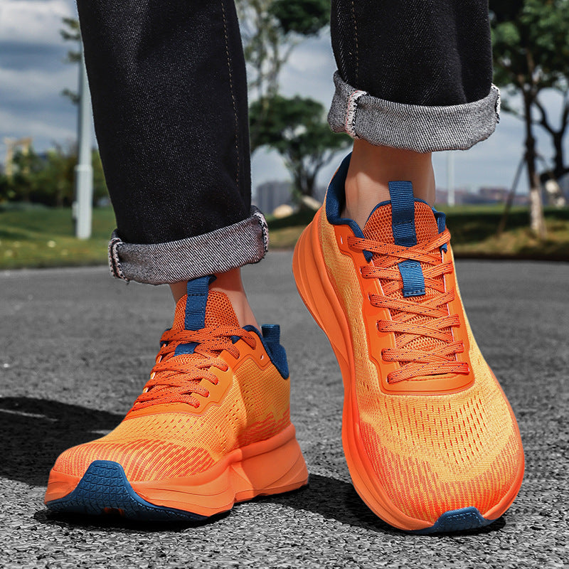 Women's Breathable Running Shoes with Shock-Absorbing Upper Material and Elastic Quick-Lacing System EB