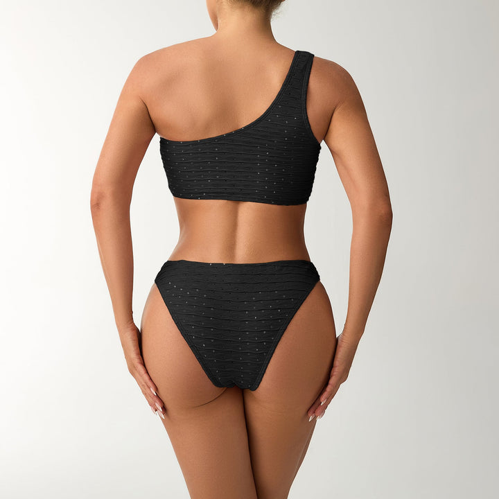 Women's One-Sided Bandeau Bikini with Textured Surface Maréssa, view 2 - Elena Harper
