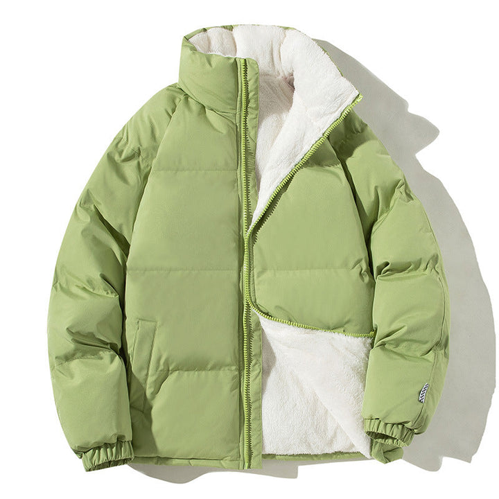 Women's Quilted Thermal Bomber Jacket with Teddy Lining and High Stand Collar