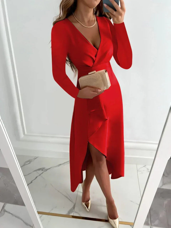 Monaco Elegant Midi Dress - Elena Harper