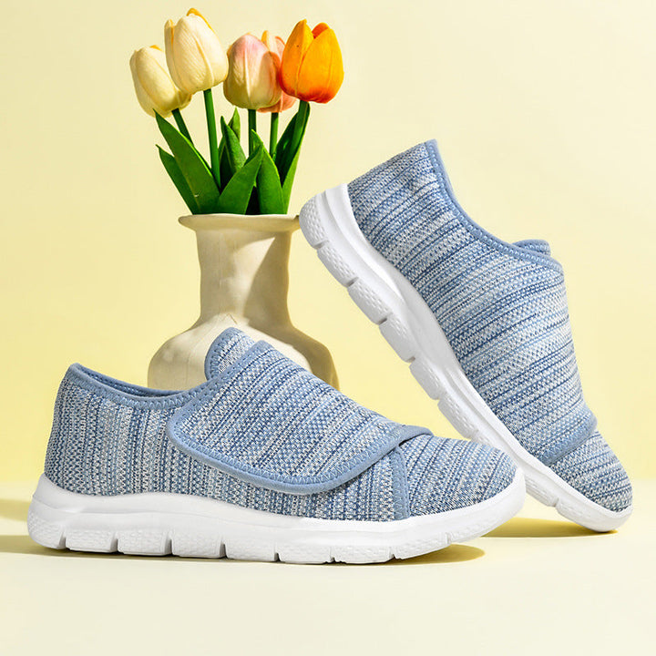 Women's Comfortable Slip-On Sneakers with Hygienic Designer Velcro EB